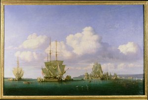 El anclaje de Brest en clima tranquilo, 1844